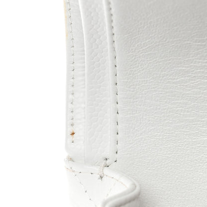 Chanel Caviar Quilted Medium Double Flap White 12 of 14