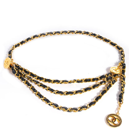 Chanel Lambskin Triple Chain Link CC Belt Gold 1 of 7