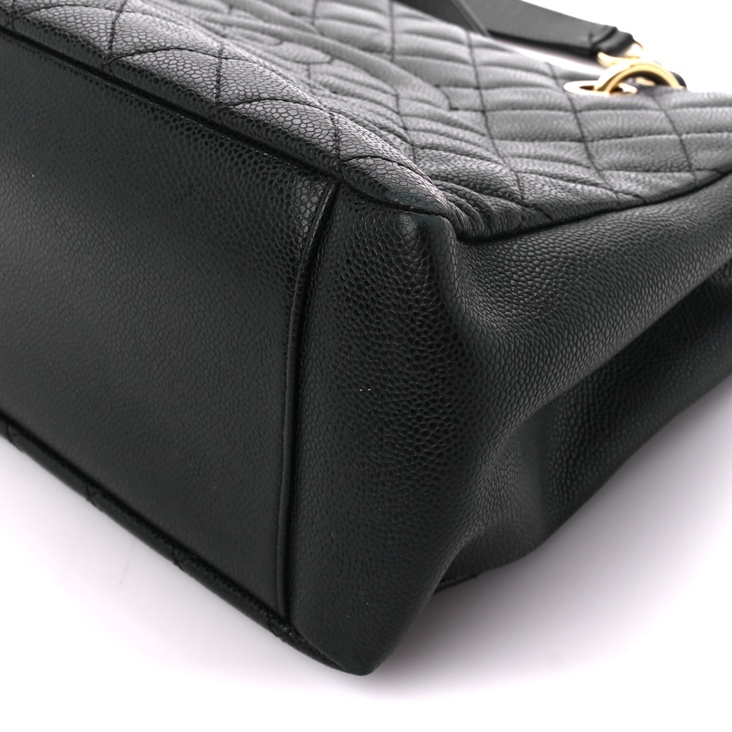 Caviar Quilted Grand Shopping Tote GST Black