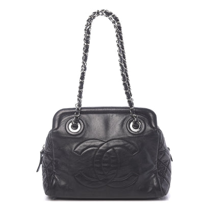 Chanel Calfskin Quilted CC Framed Bag Black 1 of 10