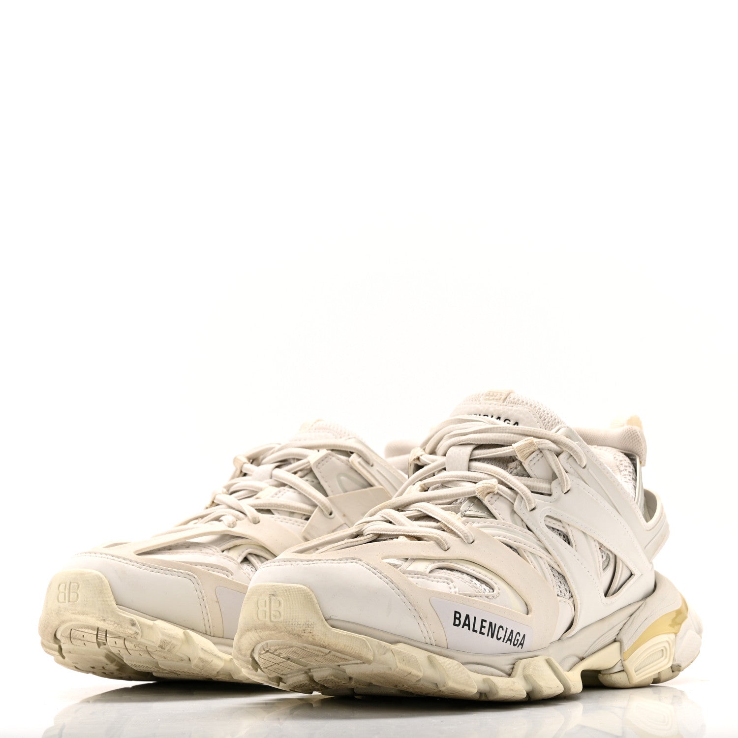 Balenciaga Rubber Mesh Fabric Monocolor Recycled Sole Womens Track Sneakers 39 White 4 of 12