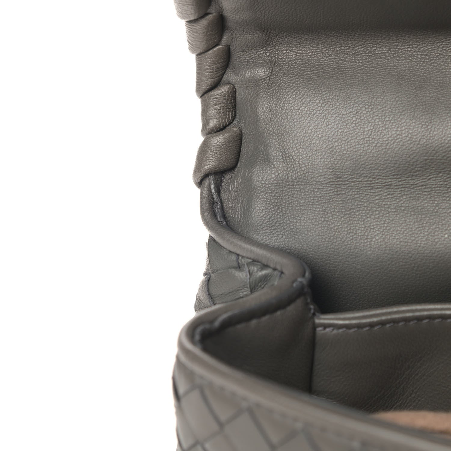Bottega Veneta Nappa Intrecciato Baby Olimpia Shoulder Bag Steel 6 of 7