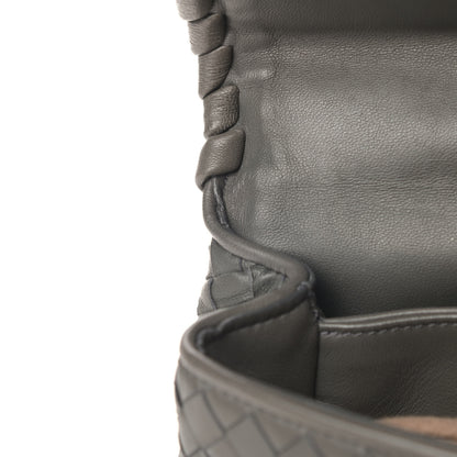 Bottega Veneta Nappa Intrecciato Baby Olimpia Shoulder Bag Steel 6 of 7