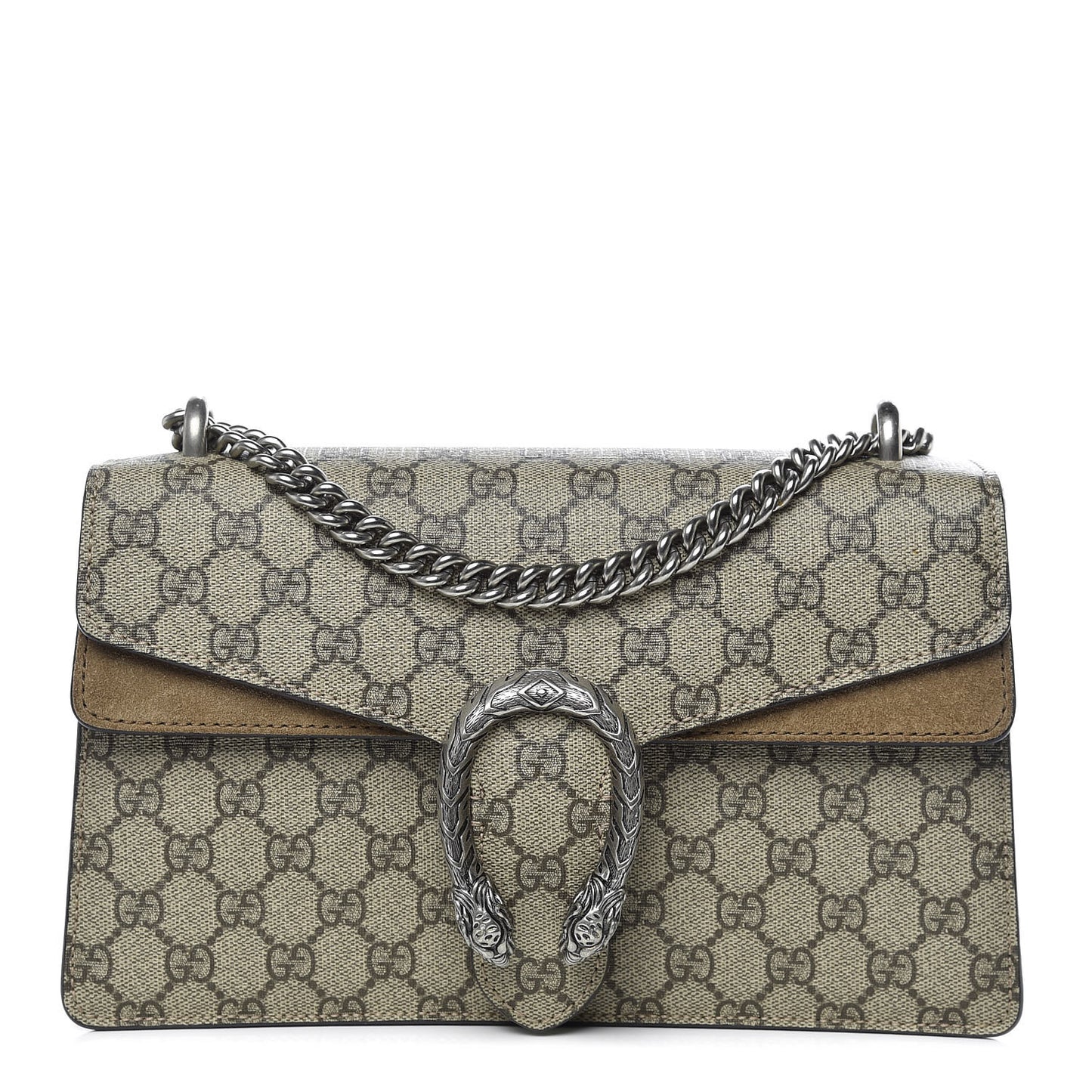 GG Supreme Monogram Small Dionysus Shoulder Bag Taupe