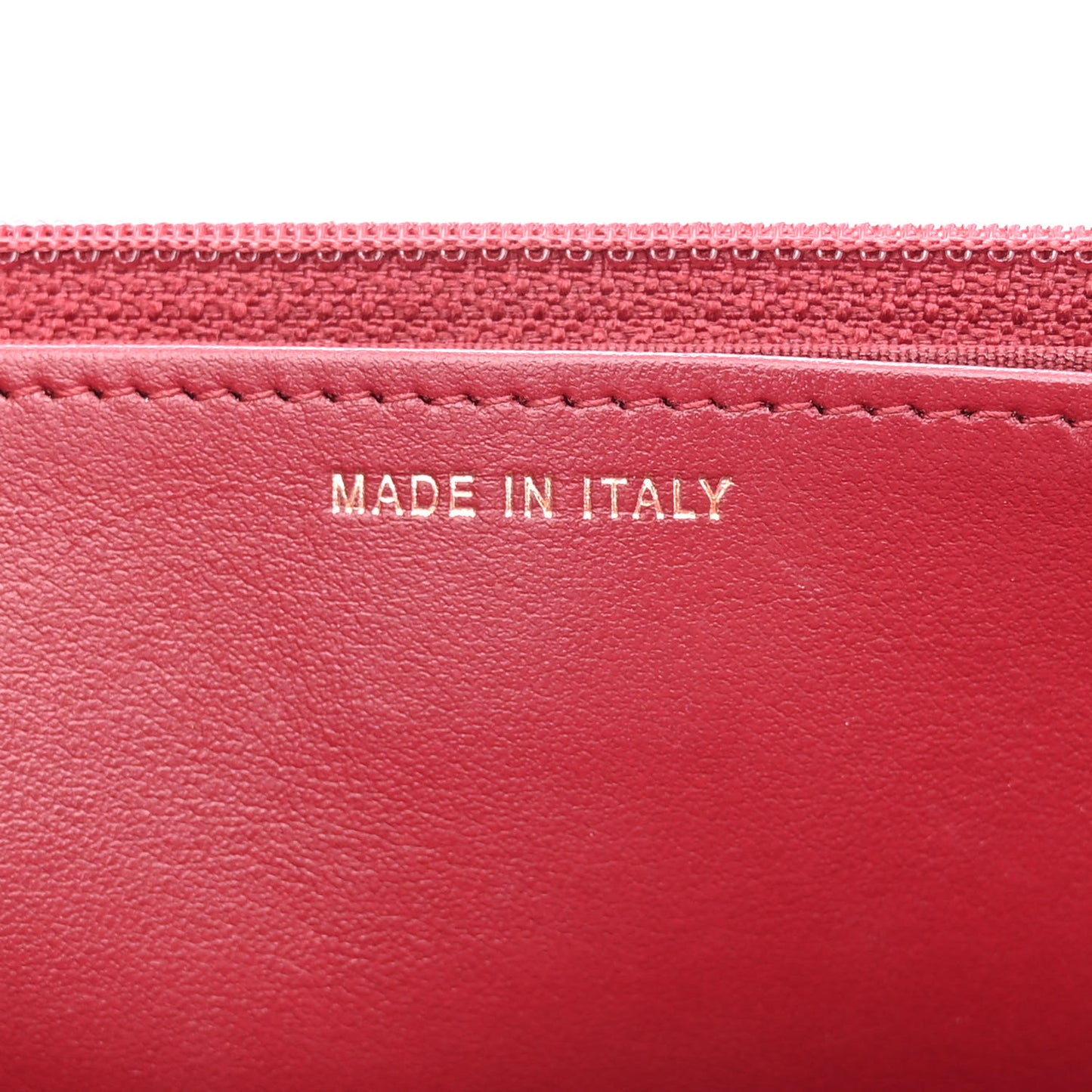 Calfskin Quilted Perfect FIt Wallet On Chain WOC Burgundy