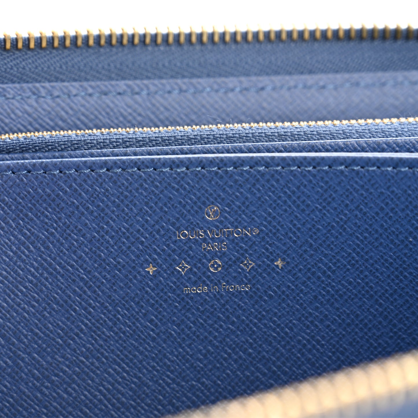 Monogram Denim Zippy Wallet Blue