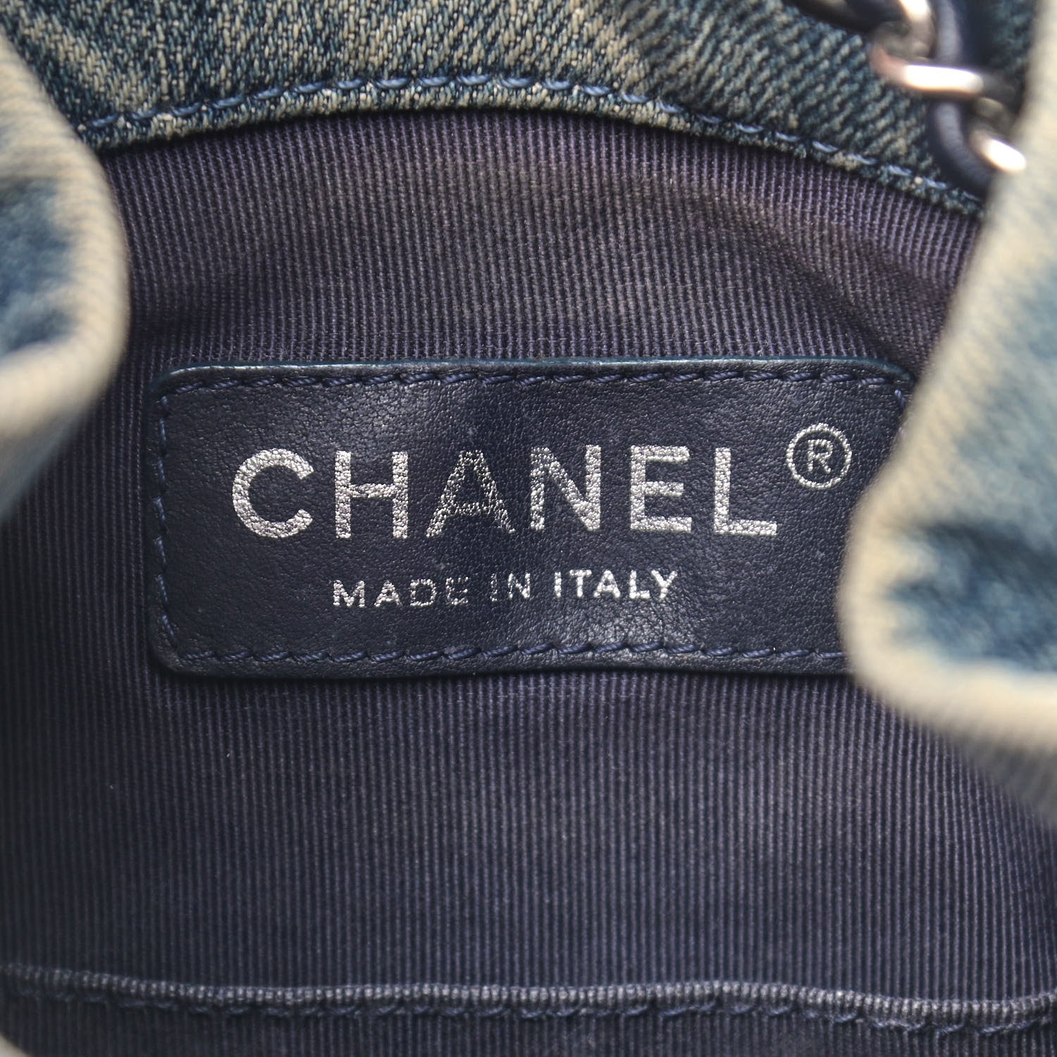 Chanel Denim Quilted Gabrielle Backpack Blue 6 of 12