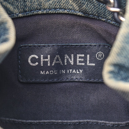 Chanel Denim Quilted Gabrielle Backpack Blue 6 of 12