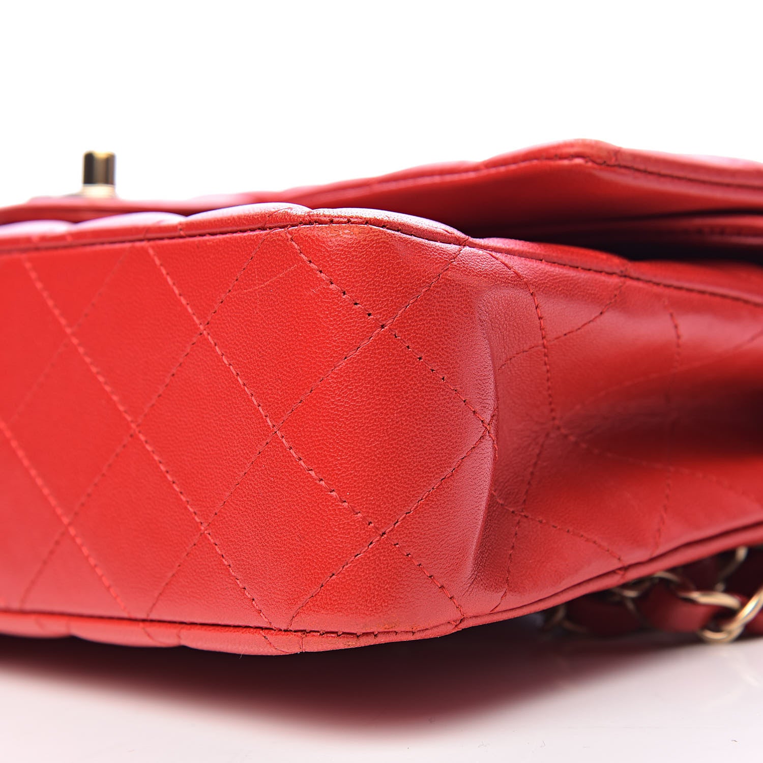 Chanel Lambskin Quilted Medium Double Flap Red 9 of 11
