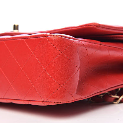 Chanel Lambskin Quilted Medium Double Flap Red 9 of 11