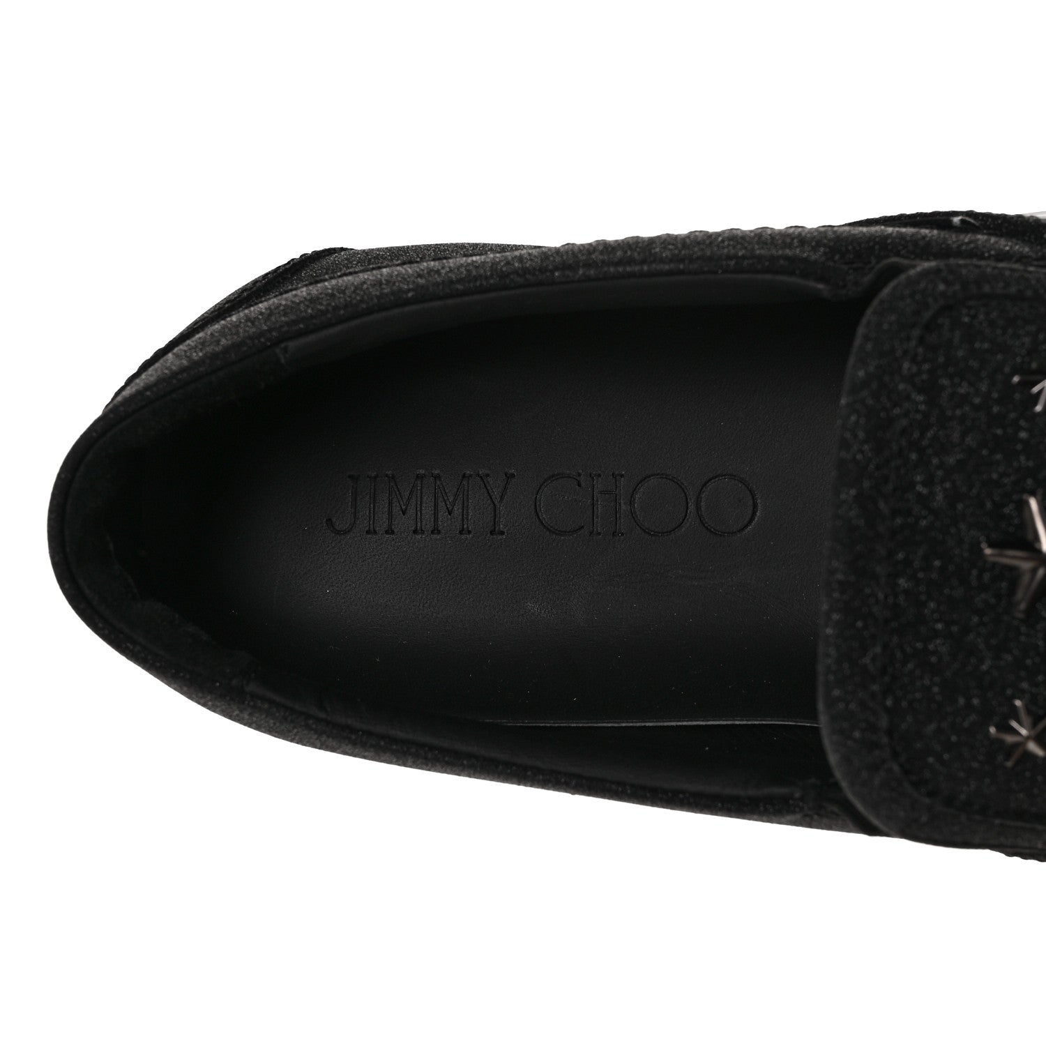 Jimmy Choo Fine Glitter Suede Mens Grove Sneakers 41 Black 7 of 8