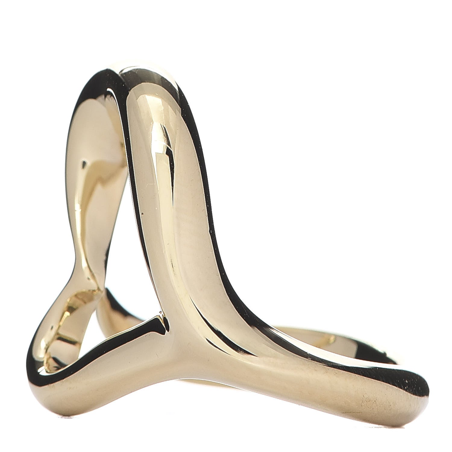 Tiffany 18K Yellow Gold Medium Elsa Peretti Open Heart Ring 46 3.75 3 of 4