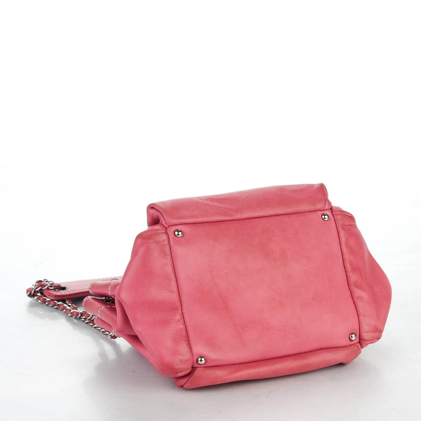 Lambskin Lax Accordion Hobo Pink