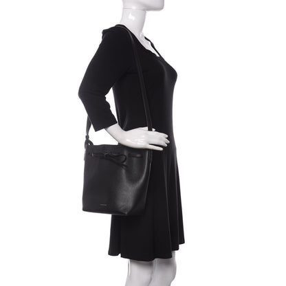 Mansur Gavriel Saffiano Mini Bucket Bag Black Flamma 2 of 19