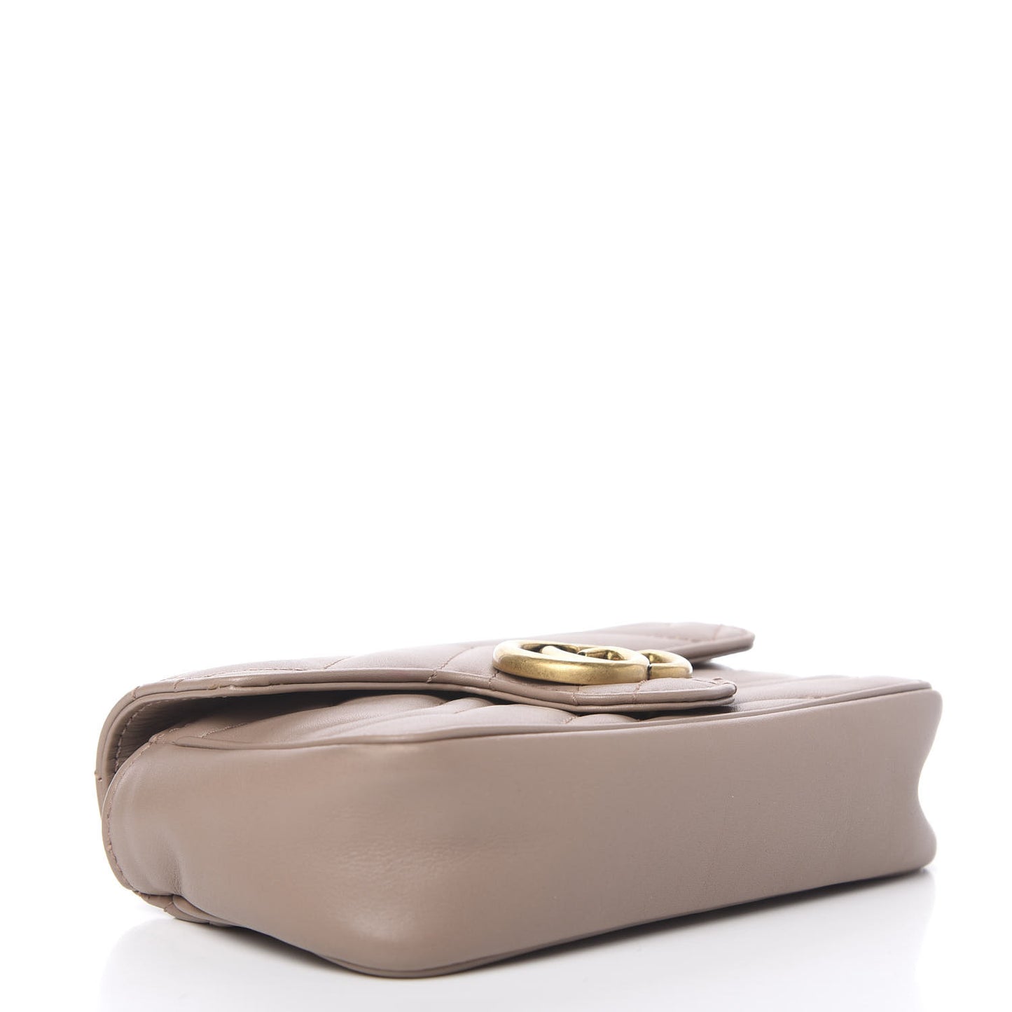 Calfskin Matelasse Super Mini GG Marmont Shoulder Bag Porcelain Rose
