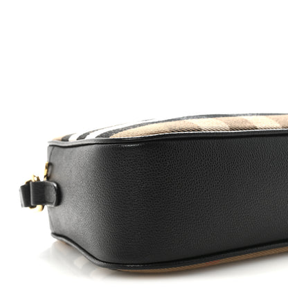 Burberry Giant Check Calfskin Large Camera Bag Black 8 of 9