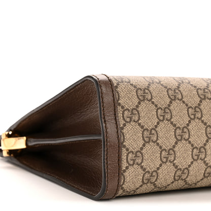 Gucci GG Supreme Monogram Web Medium Ophidia Chain Shoulder Bag Brown 9 of 13