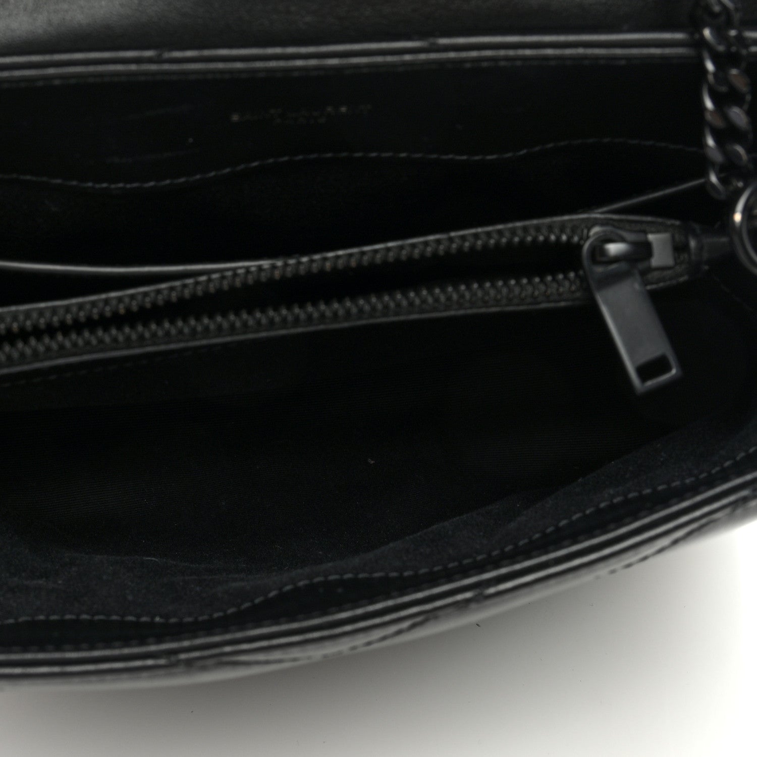 Saint Laurent Calfskin Y Quilted Monogram Monochrome Small Loulou Chain Satchel Black 5 of 8