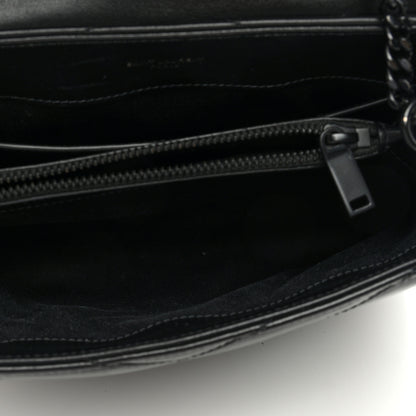 Saint Laurent Calfskin Y Quilted Monogram Monochrome Small Loulou Chain Satchel Black 5 of 8