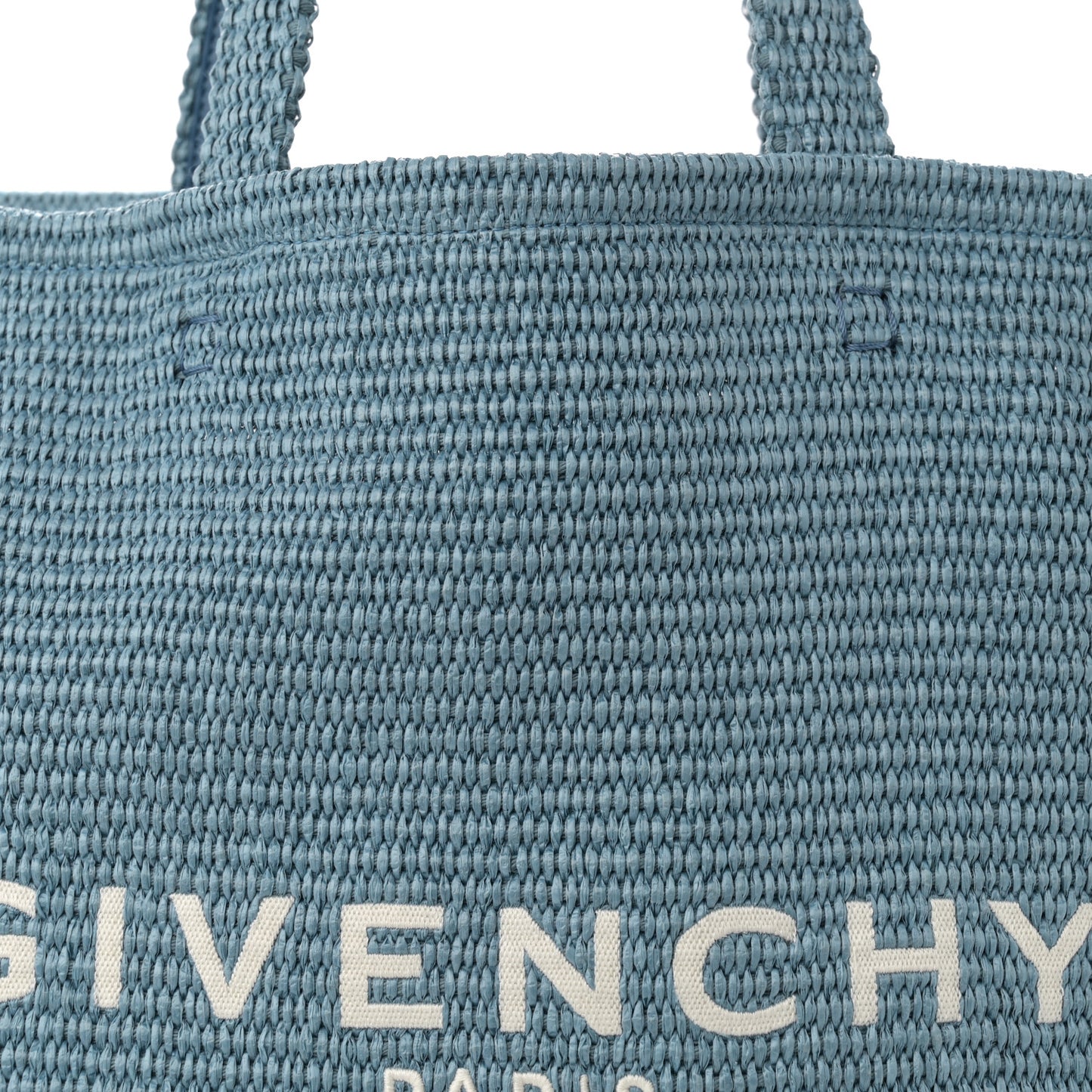 Raffia Large G Shopping Tote Denim Blue