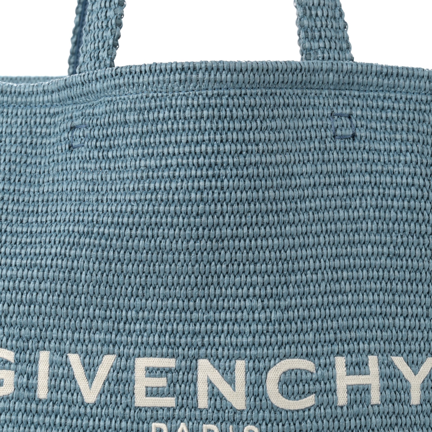 Givenchy Raffia Large G Shopping Tote Denim Blue 8 of 11