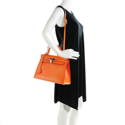 Hermes Box Kelly Sellier 32 Orange 2 of 21
