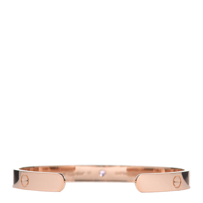 Cartier 18K Pink Gold Pink Sapphire LOVE Cuff Bracelet 17 3 of 5
