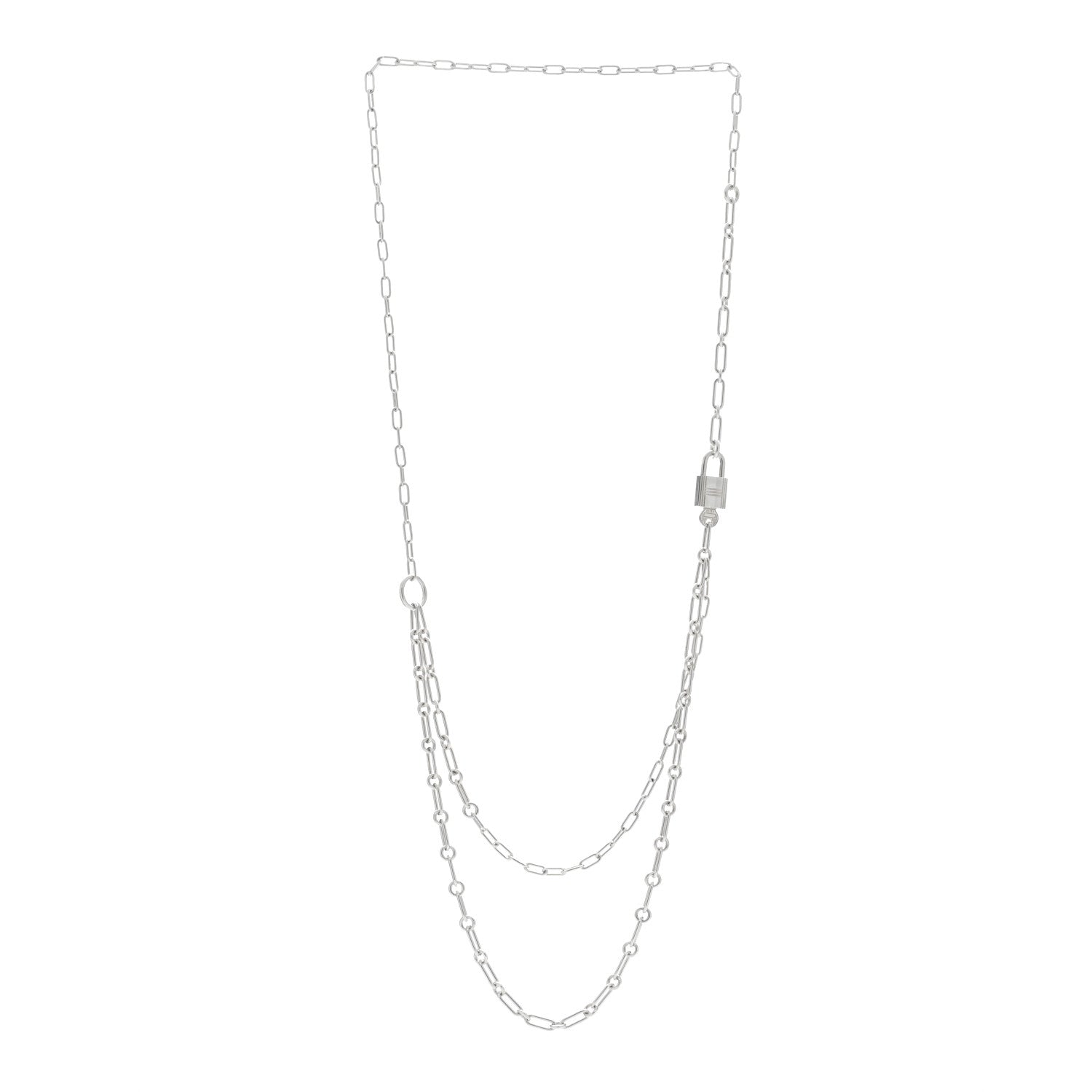 Hermes Sterling Silver GM Alphakelly Necklace 3 of 5