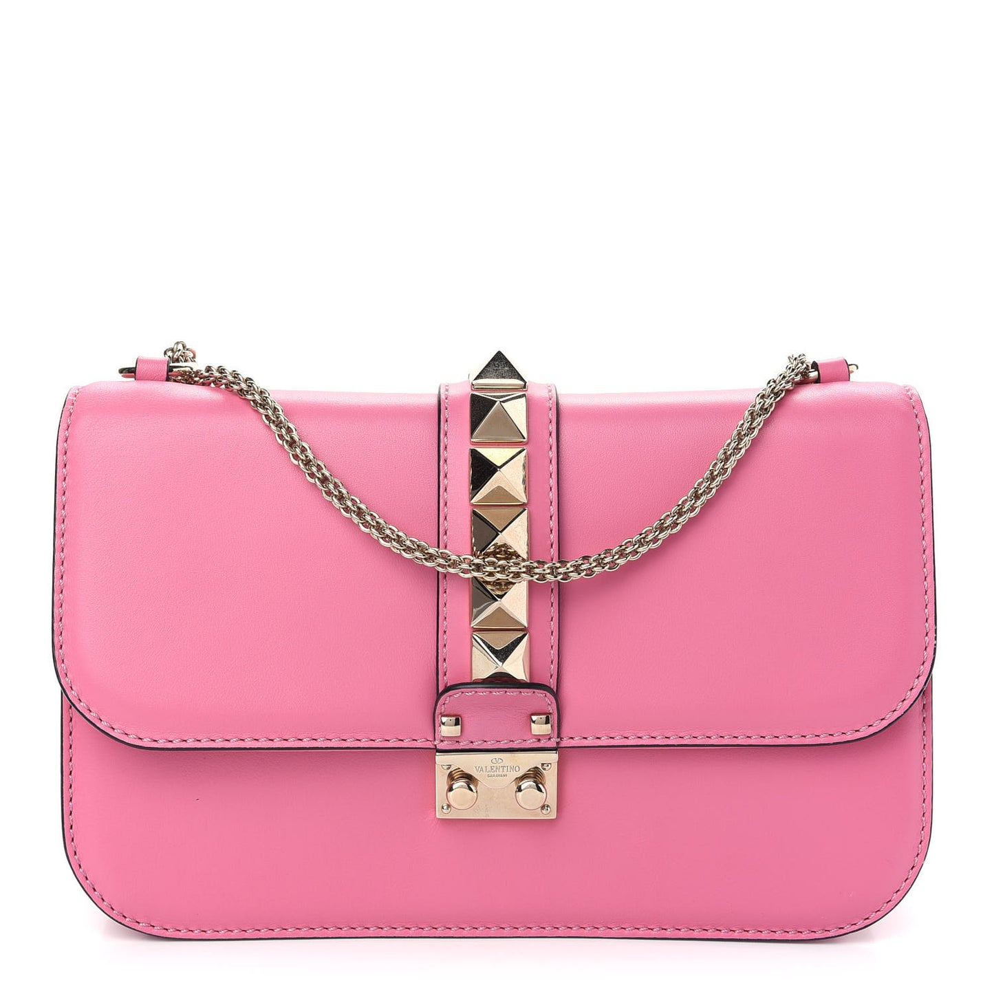 Vitello Medium Glam Lock Rockstud Flap Ninphea