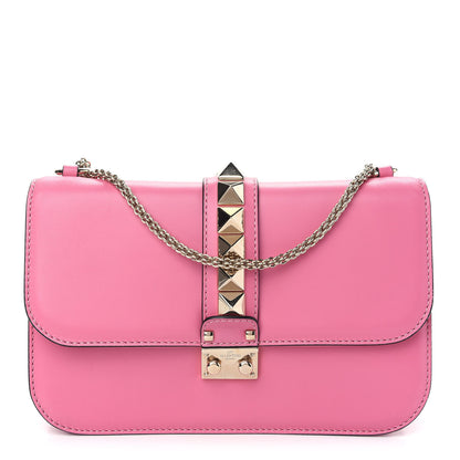 Valentino Garavani Vitello Medium Glam Lock Rockstud Flap Ninphea 1 of 11