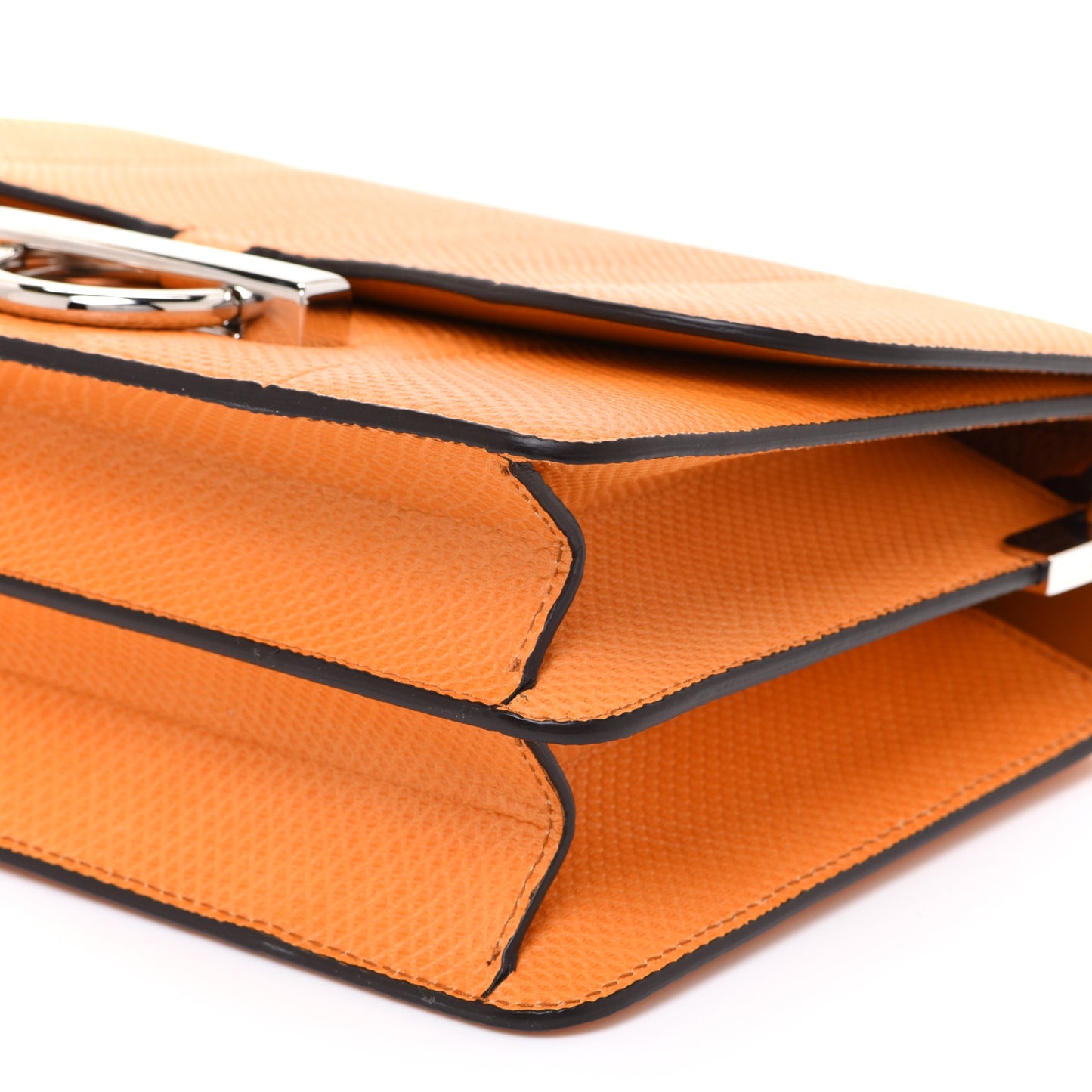 Calfskin Reptile Embossed Small Joanne Crossbody Orange