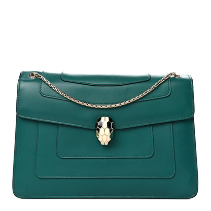 Bulgari Calfskin Serpenti Forever Crossbody Emerald Green 1 of 14
