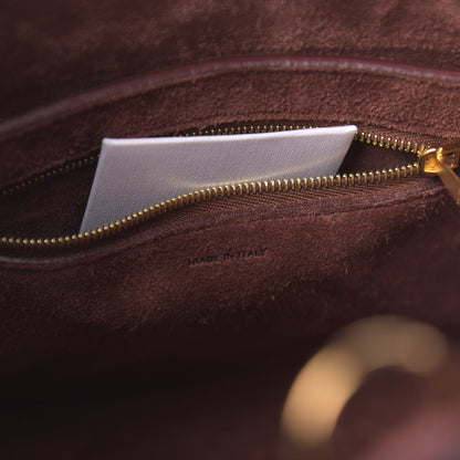 Celine Soft Grained Calfskin Small Sangle Bucket Bag Burgundy 7 of 9