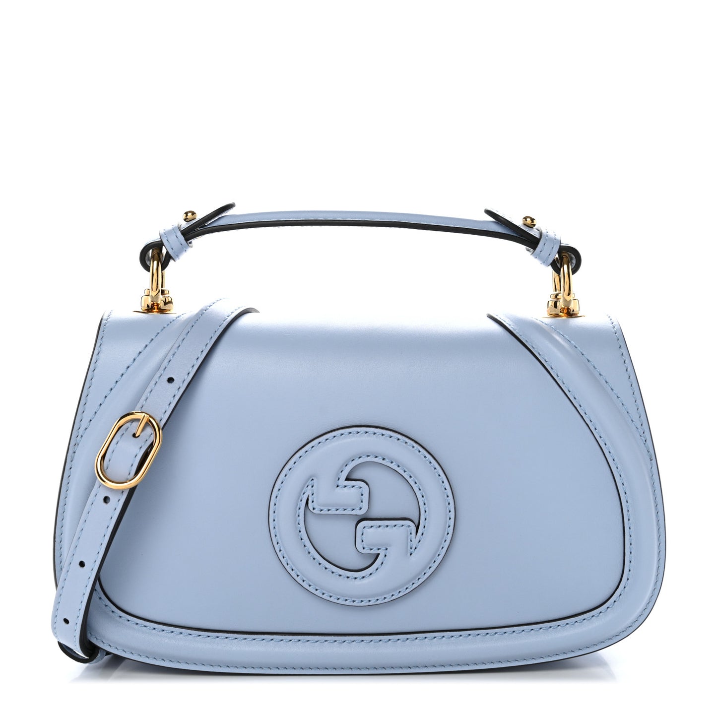 Roxy Calfskin Medium Blondie Top Handle Bag Cloudy Blue
