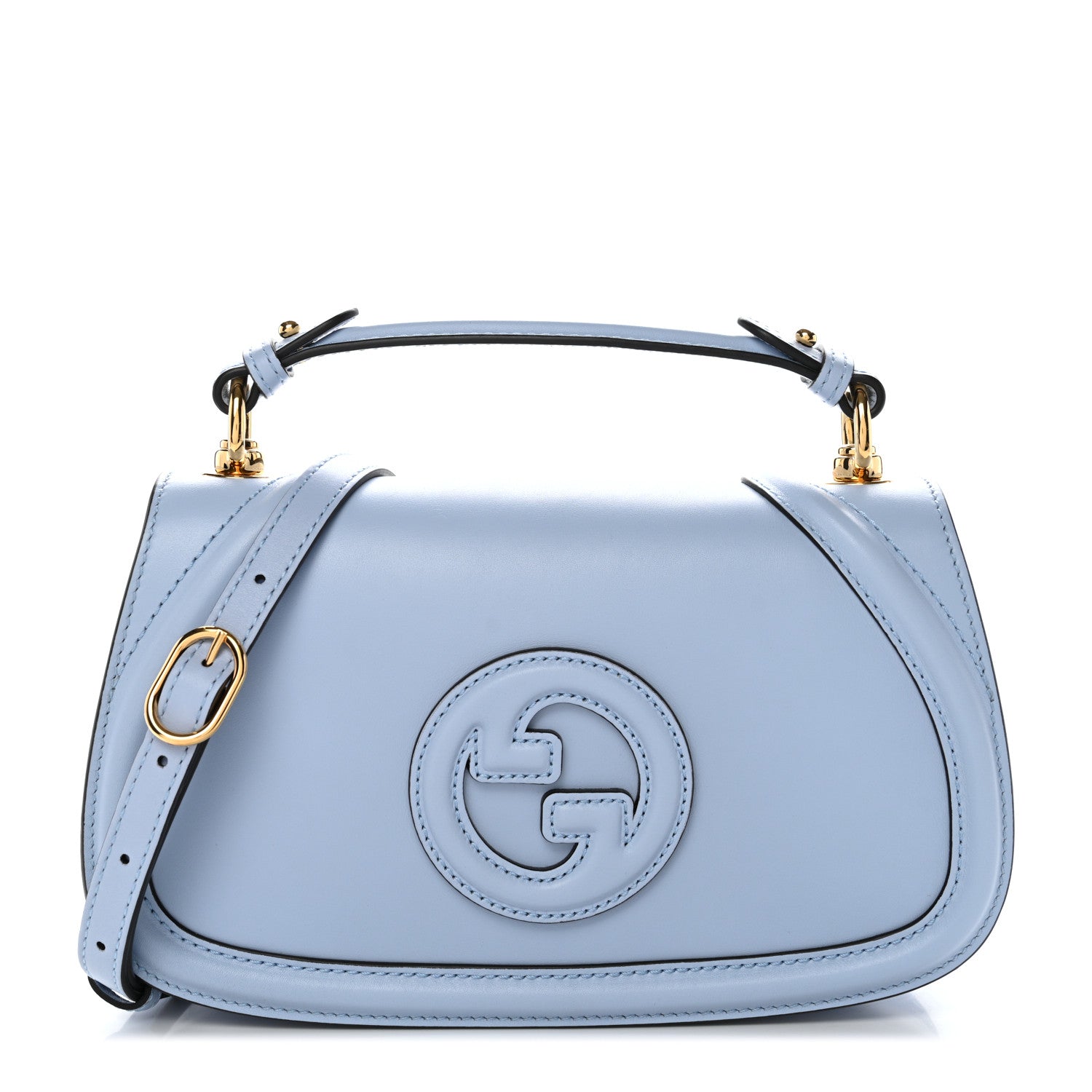Gucci Roxy Calfskin Medium Blondie Top Handle Bag Cloudy Blue 1 of 10