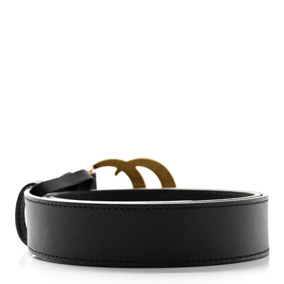 Gucci Calfskin Double G 30mm Belt 80 32 Black 2 of 5