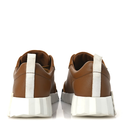 Hermes Sport Goatskin Suede Goatskin Womens Bouncing Sneakers 38.5 Naturel 6 of 11