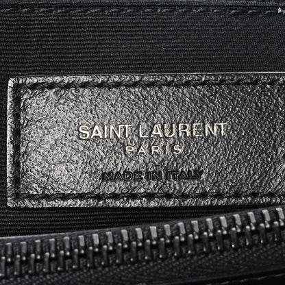 Saint Laurent Calfskin Y Quilted Monogram Monochrome Large Loulou Chain Satchel Black 7 of 11