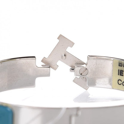 Hermes Enamel Narrow Clic Clac H Bracelet PM Bleu Indien 6 of 6