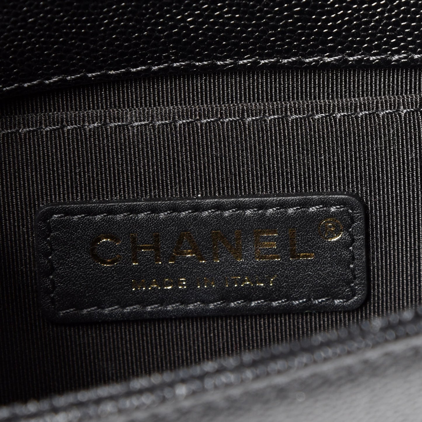 Caviar Quilted Small Boy Flap Black