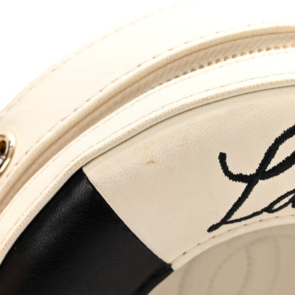 Chanel Lambskin Coco Lifesaver Round Bag Black White 10 of 15