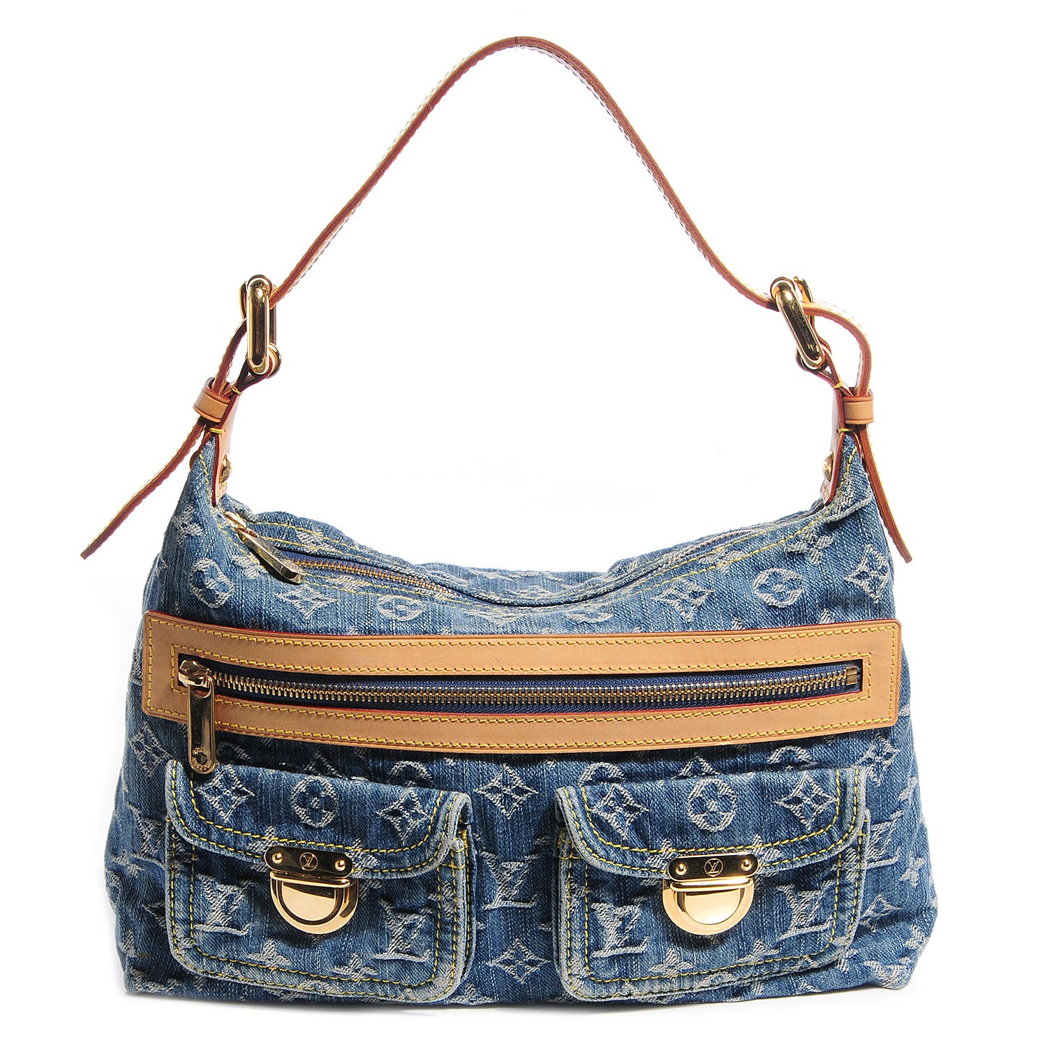Louis Vuitton Monogram Denim Baggy PM Blue 1 of 7