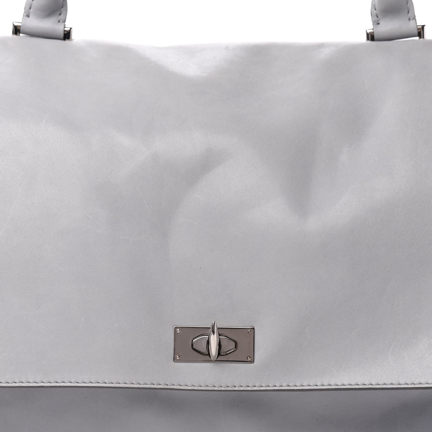 Givenchy Lambskin Medium Shark Lock Satchel Grey 16 of 16