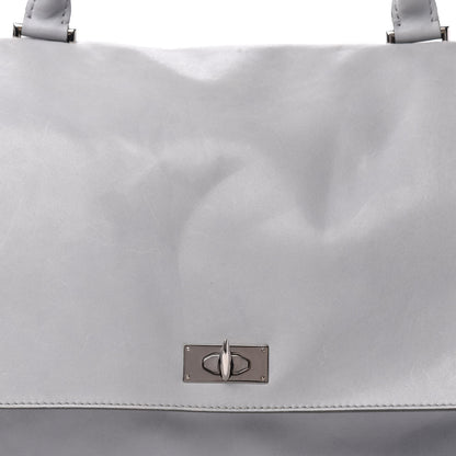 Givenchy Lambskin Medium Shark Lock Satchel Grey 16 of 16