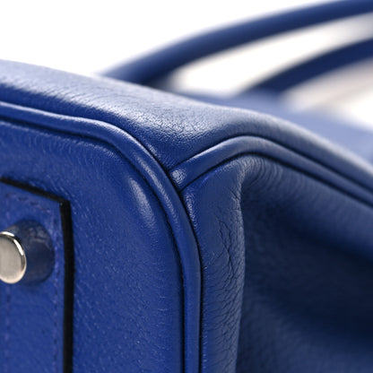 Hermes Taurillon Novillo Horseshoe Birkin 30 Bleu Brighton 12 of 13