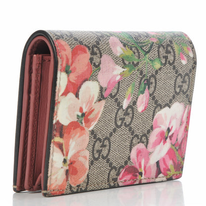 Gucci GG Supreme Monogram Blooms Card Case Beige Multicolor Dry Rose 3 of 8