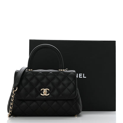 Chanel Caviar Quilted Mini Coco Handle Flap Black 11 of 11