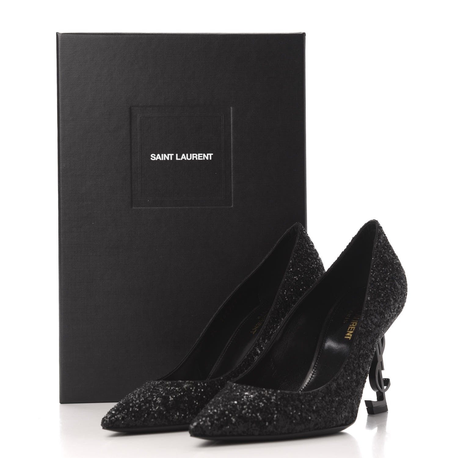 Saint Laurent Glitter Opyum 85 Pumps 37 Black 9 of 9