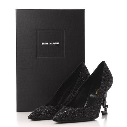 Saint Laurent Glitter Opyum 85 Pumps 37 Black 9 of 9