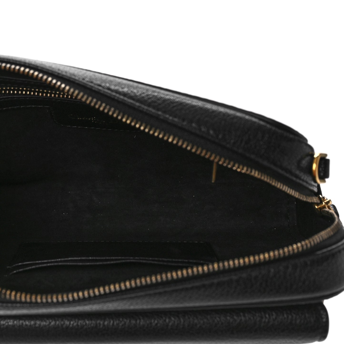 Goatskin Double Saddle Pouch Black
